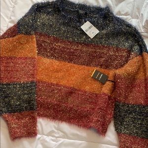Shimmery Striped Sweater